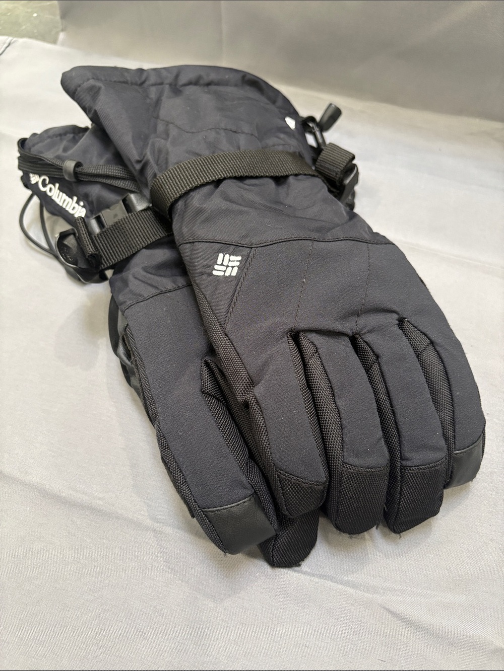 Columbia Whirlibird Black Winter Skiing Snowmobile Gloves Mens Small